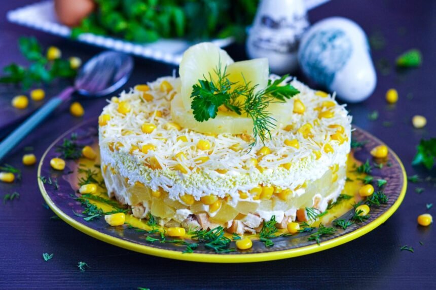 салат с ананасом