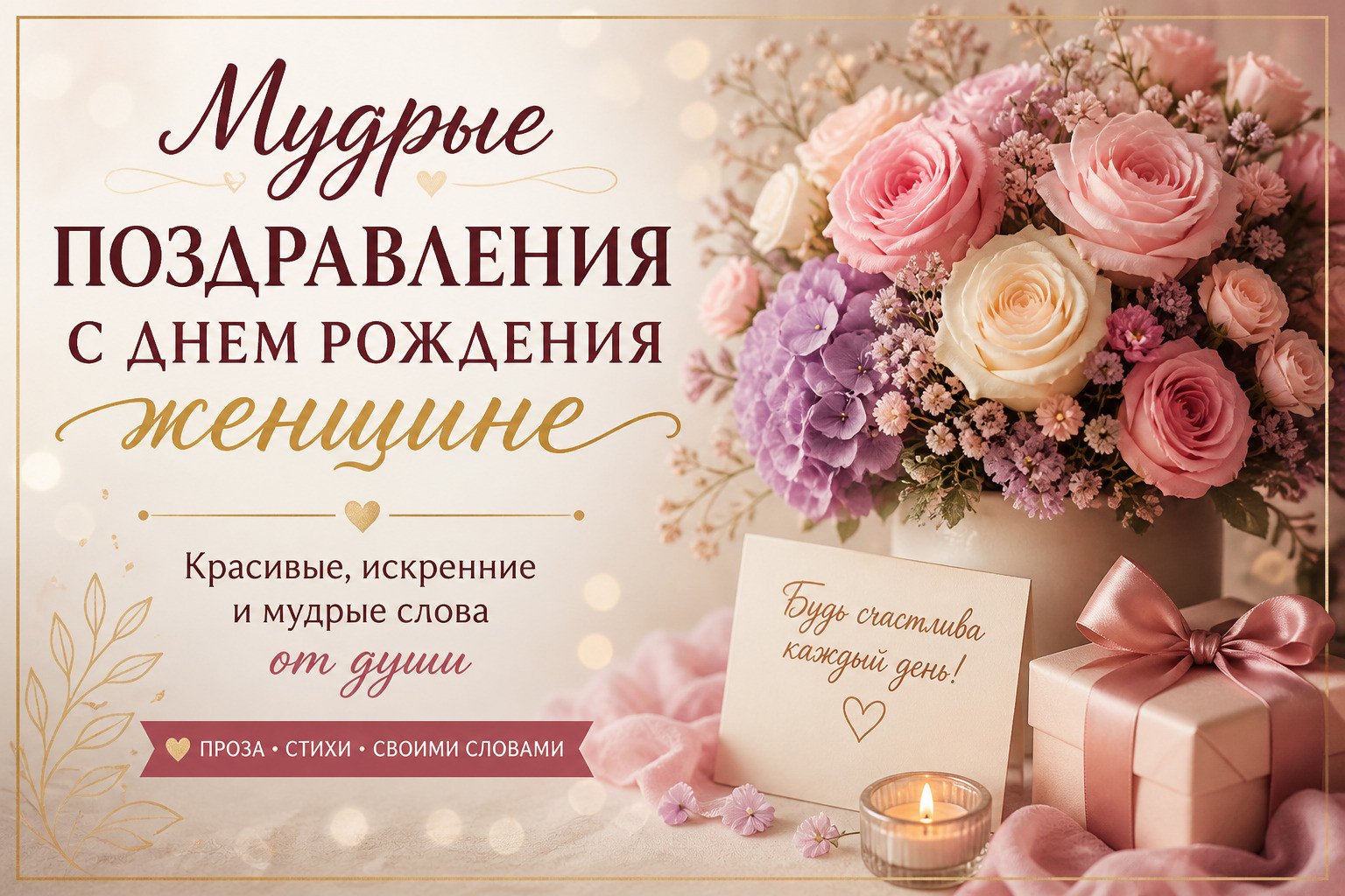 поздоровлення з днем народження жінці